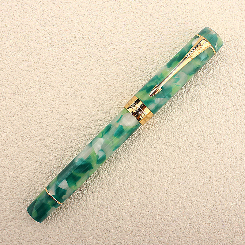 

Jinhao Century 100 Fountain Pen Green Ice Flower Ink Pens Smoothly Writing F Nib for School Office