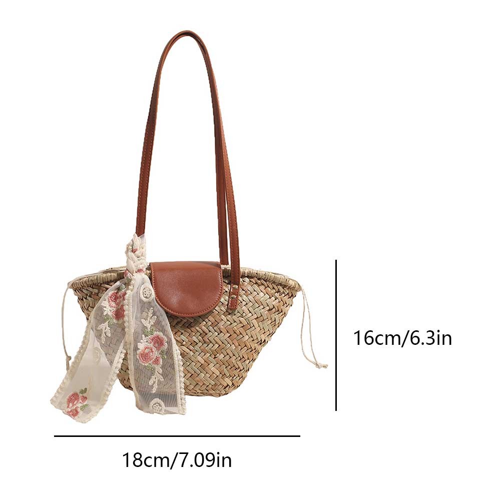 

Women Straw Woven Handbag Summer Beach Casual Tote Bag Large Capacity Tote Clutch Bags Fashion