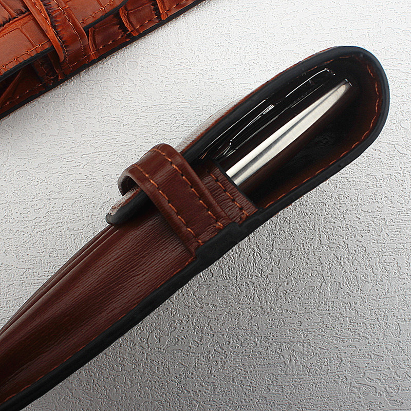 

Four Pack Storage Fountain Pen Case Leather for Men Women Holder Pen Pouch Retro Pen Box Organizer