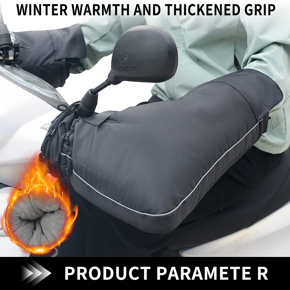 

Winter Motorcycle Handlebar Muffs Hand Warmer Gloves Waterproof Windproof Thickened Thermal