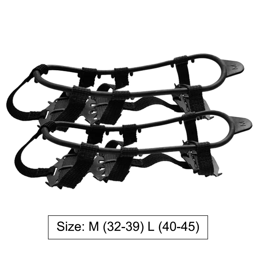 

24 Teeth Ice Grips Anti-Slip Ice Claws Unisex Snow Claw Shoe Covers Climbing Chain Crampons Winter
