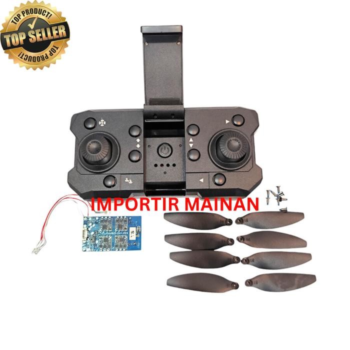 part rc drone brushless E88S remote - receiver board - propeller 8pcs Accessories drone remot