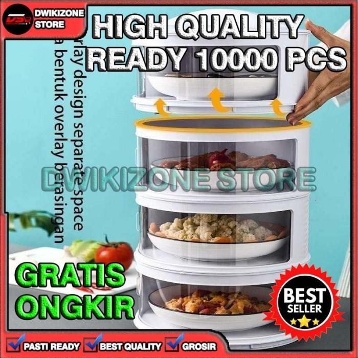 [Allthebest] [ORIGINAL] RAK MAKANAN TUDUNG SAJI 4 SUSUN 4 TINGKAT FOOD COVER MAKAN