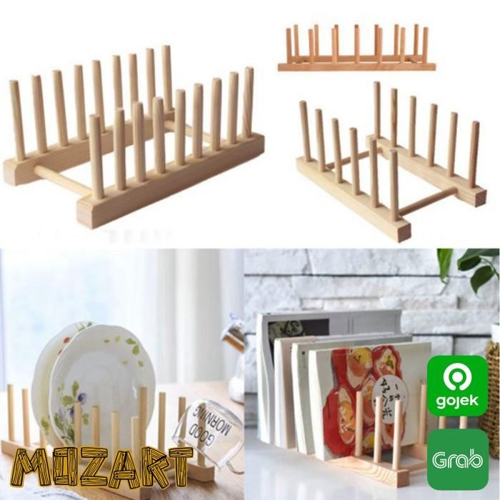 [Allthebest] RAK PIRING KAYU / RAK PIRING / TEMPAT PIRING KAYU RAK DAPUR SERBAGUNA