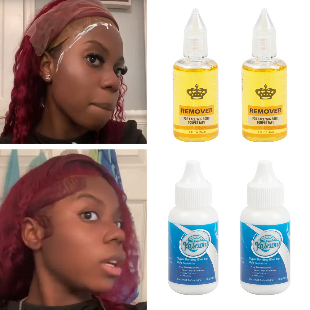 Boymia  Wig Glue With Remover Super Lace Glue For Lace Wigs/Toupee/Closure Hair Glue Remover Wig Ins