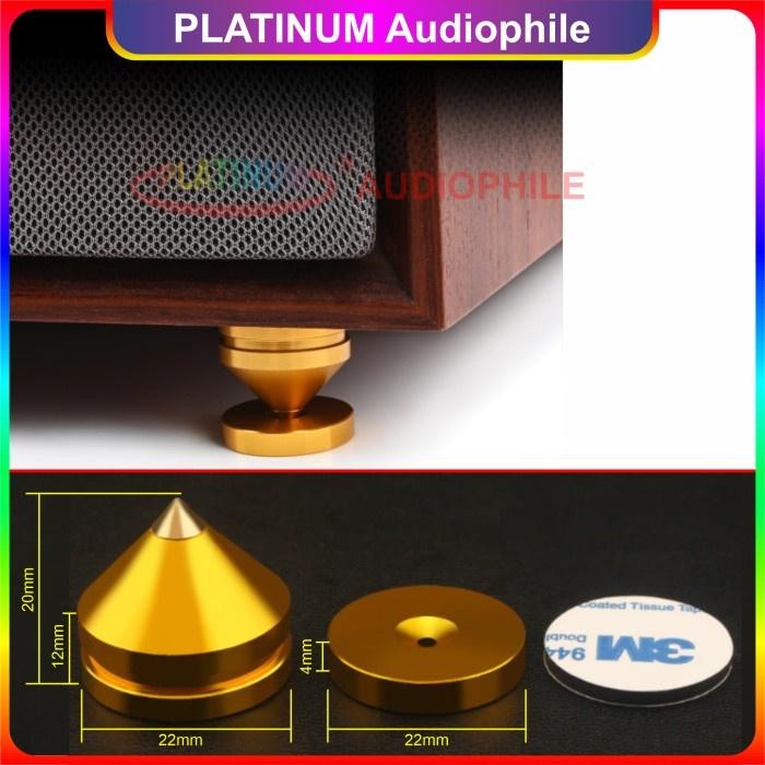 (Allthebest) Speaker Spike Kaki Box Amplifier Audio Stand Aluminium Alloy