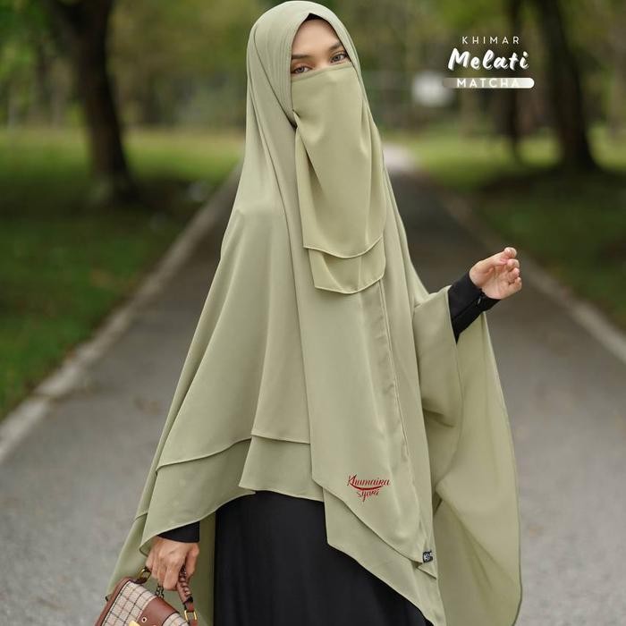 Product Laris Khimar Ceruti Syari Melati Ori Khumaira Free Cadar