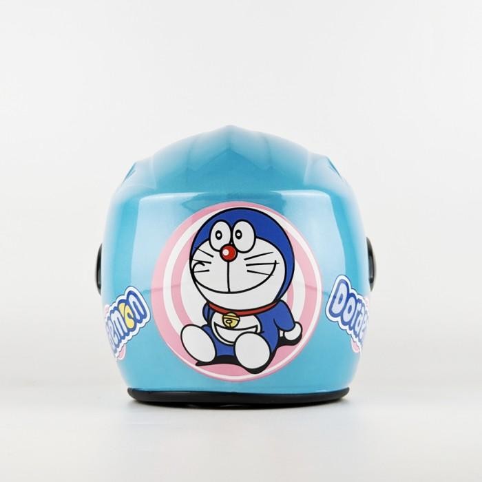 (Allthebest) Helm Motor Anak Kecil Kids Helmet Usia 3 4 5 6 Tahun SNI Doraemon Biru