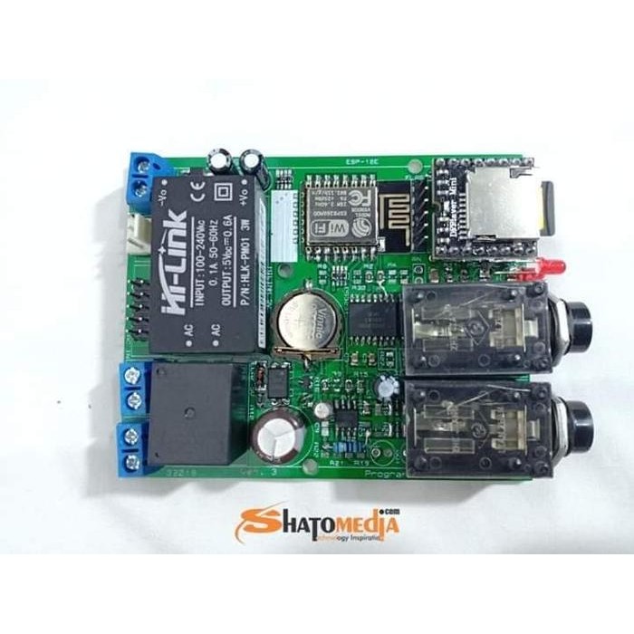 MESIN AUTO TILAWAH JAM MASJID TANPA SPEAKER ALARM DINDING