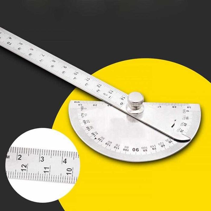 Penggaris Jangka Ruler Aluminium 14.5Cm 180 Degree - Pr180