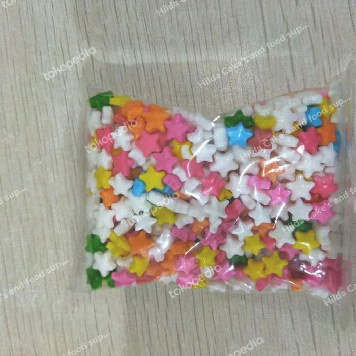 

(Allthebest) Sprinkle Trimit Trimix Star Bintang Hiasan Kue Cupcake Kue tart 50gr