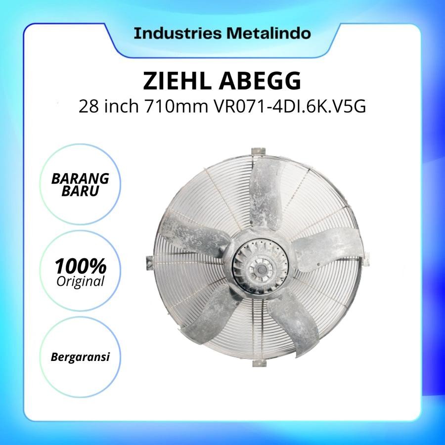 Axial Fan ZIEHL ABEGG 710 mm 28 Inch - VR071-4DI.6K.V5G Original Made in Germany