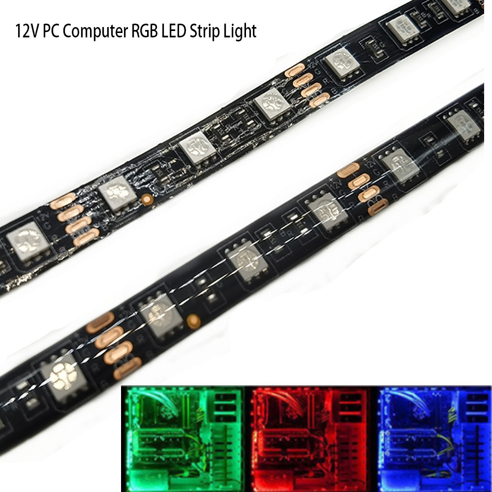 12V RGB LED Strip Light PC Computer Case 4pin Headers LED Light Strip