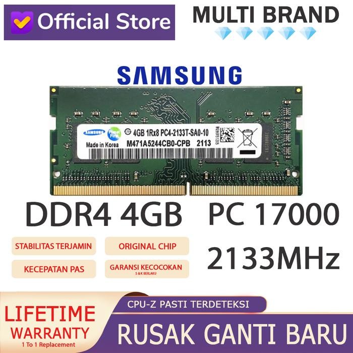 Ram Laptop Samsung Ddr4 4Gb 17000/2133Mhz Ori Ram Nb Ddr4 4Gb 2133Mhz