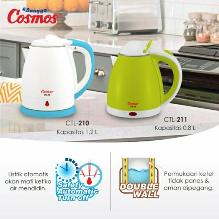 Teko Listrik Cosmos CTL 210 1,2L Electric Kettle Cosmos Pemanas Air