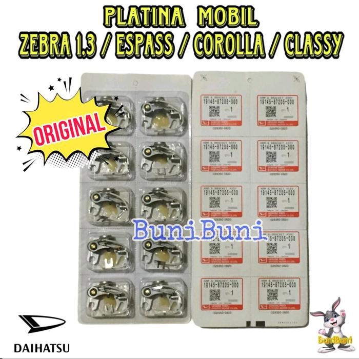 Platina Mobil Daihatsu Zebra 1.3 S89 / Espass / Classy / Corolla Twincam Original Kode 021