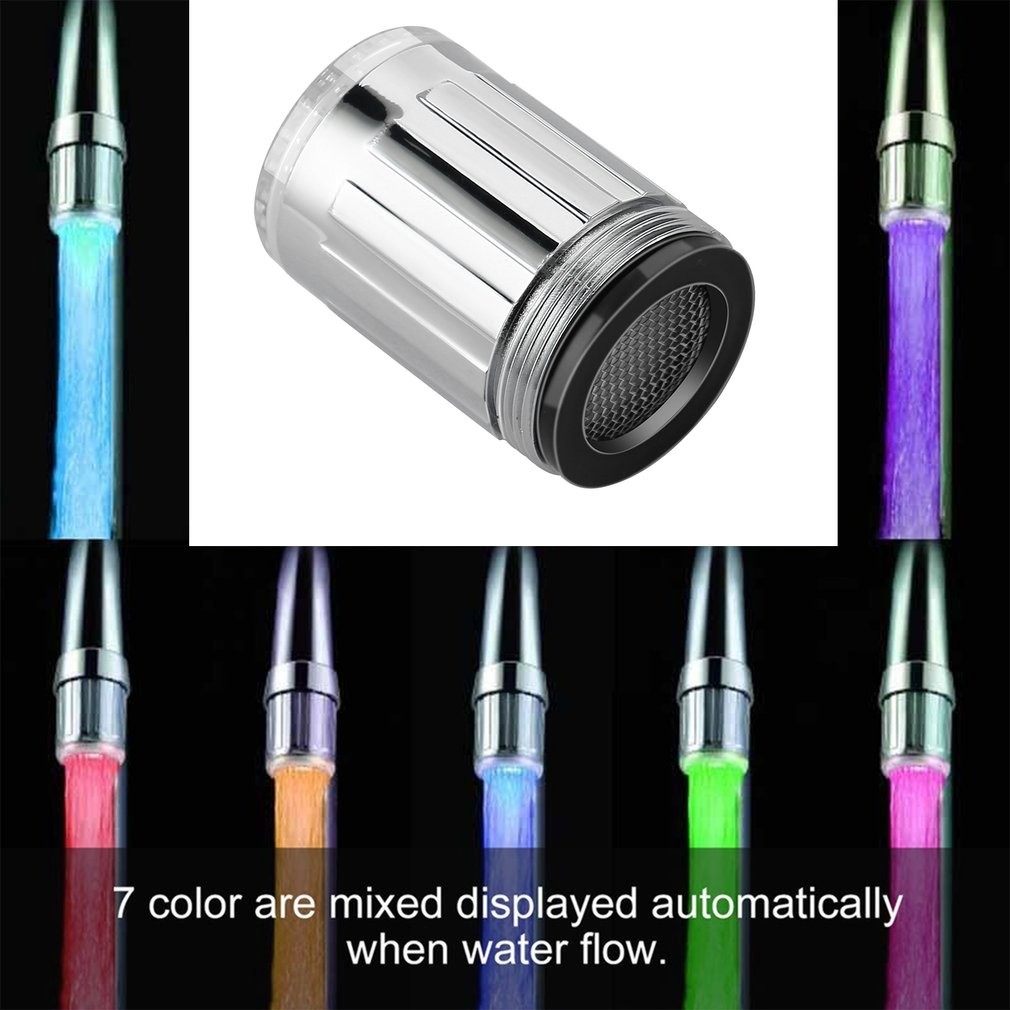 Keran air LED, LED 7 warna lampu LED Sensor suhu ORDVQ