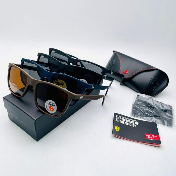 New Kamata Sangglass Hitam Rayban006 4349 Polarized + Uv400 Antiradiasi / Kacamata Hitam / Kacamata