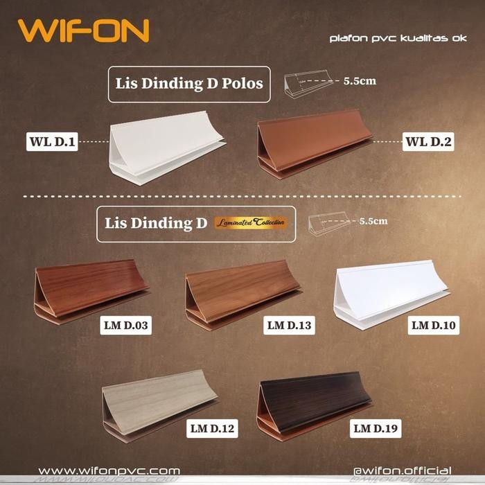 List Besar List PVC sudut List Dinding Laminate PVC WIFON