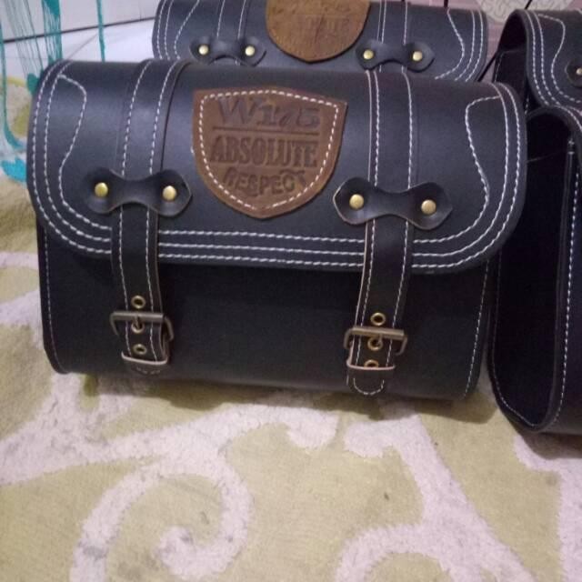 (Allthebest) Sidebag Kawasaki w175 side bag w175 aksesoris w175