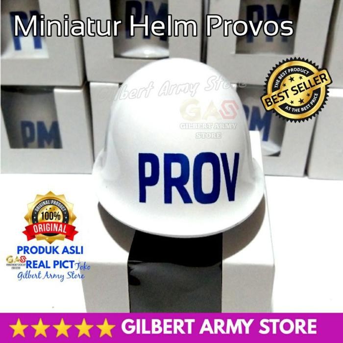 (Allthebest) Miniatur Assesories Helm Dashbord Mobil PM provos Polisi Militer
