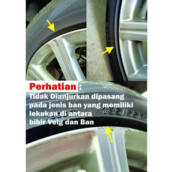(Allthebest) Lis ban Mobil White Wall Ban Mobil Velg Ring 14 Putih Polos Atlas