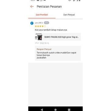 SUMO PAKAN KOI HIGH GROW 1KG SIZE M