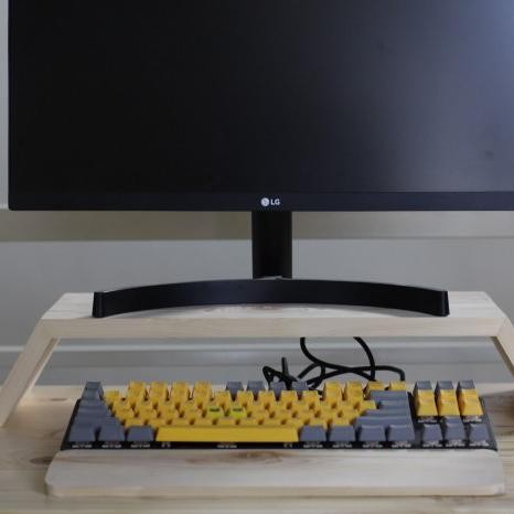 JTTOP" ALAS MONITOR IMAC MEJA MONITOR KAYU STAND DUDUKAN MONITOR KOMPUTER PC