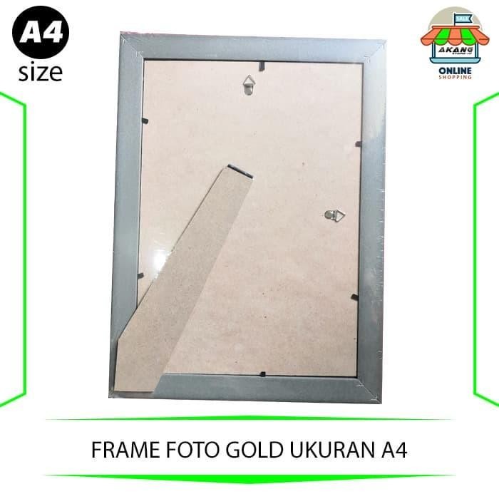 (Allthebest) BINGKAI / FRAME / FIGURA FOTO A4 WARNA GOLD