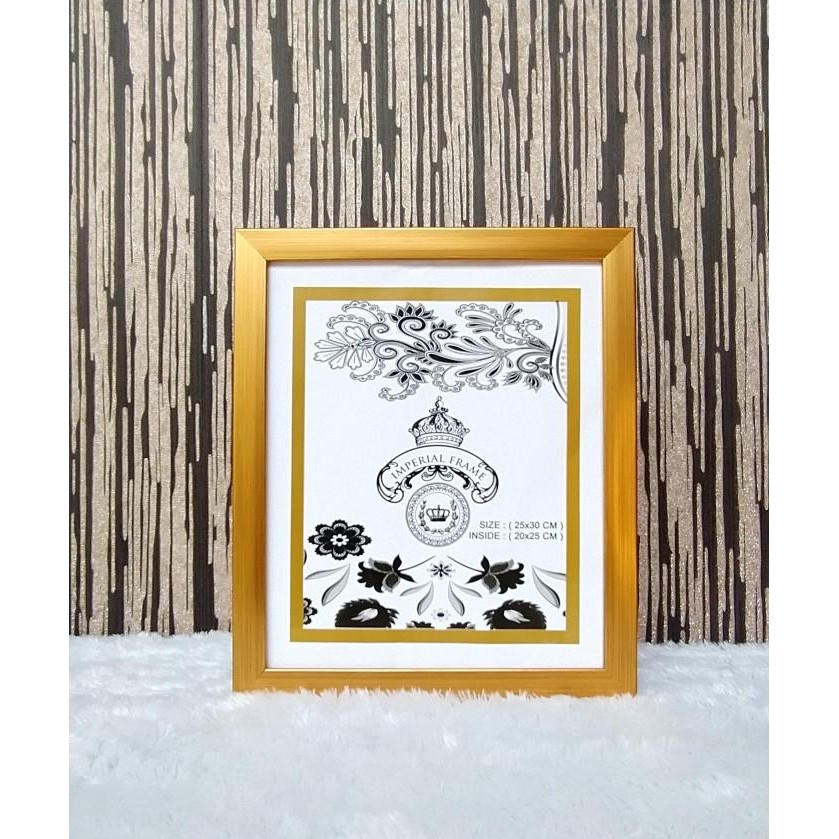 (Allthebest) Bingkai Figura Frame Foto 12R Minimalis Putih/Cokelat/Hitam