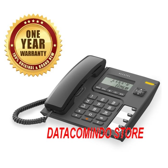 Terhemat Telepon Murah / Telepon Rumah /Telepon Single Line Alcatel T56 - Hitam