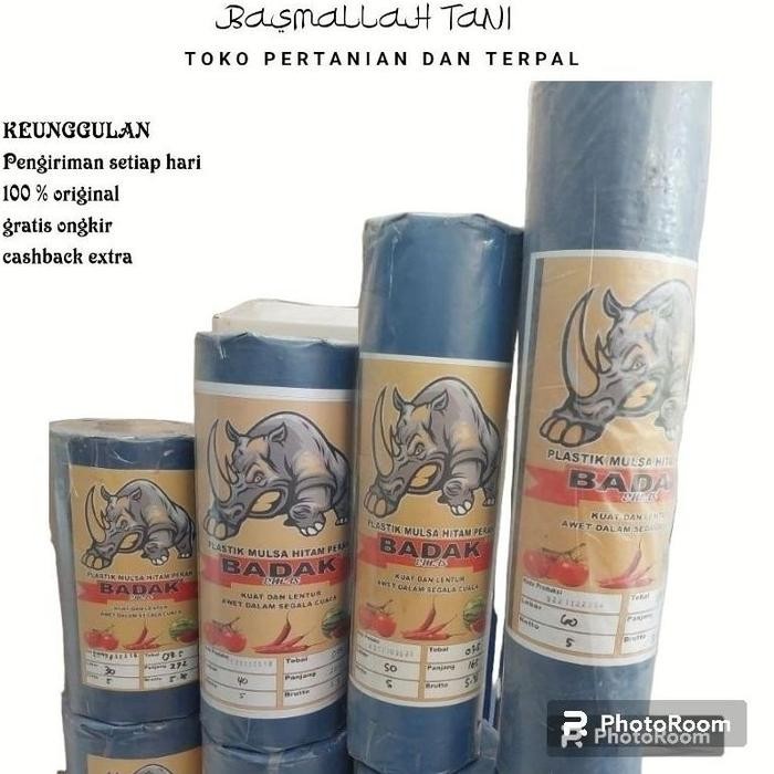 Raja Tani Plastik Mulsa Plastik Pertanian Hitam Perak 1 Roll = 5 Kg Kode 574