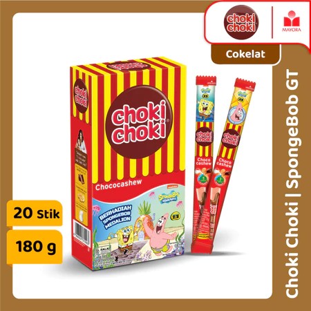 

Choki Choki Cashew SpongeBob GT Rasa Cashew Enak 20pcs 180gr