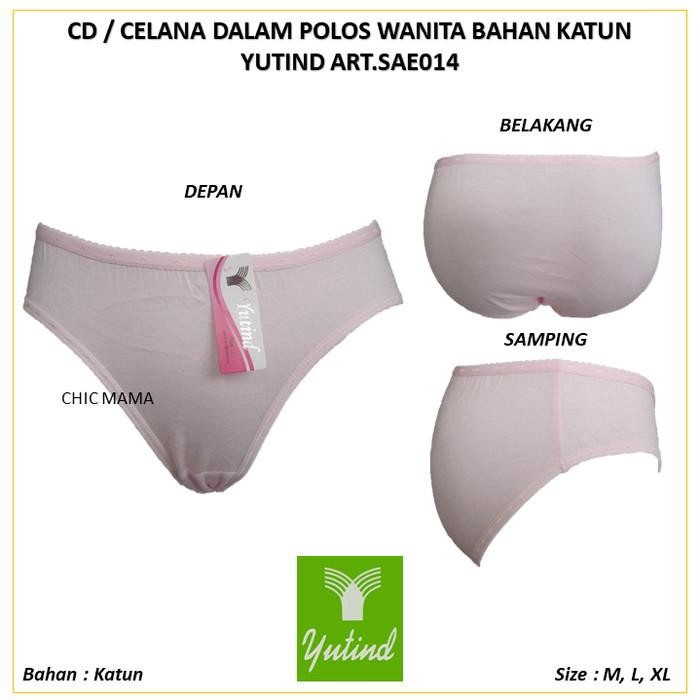 CD / Celana Dalam Polos Wanita Dewasa Lembut Halus Yutind art.SAE014