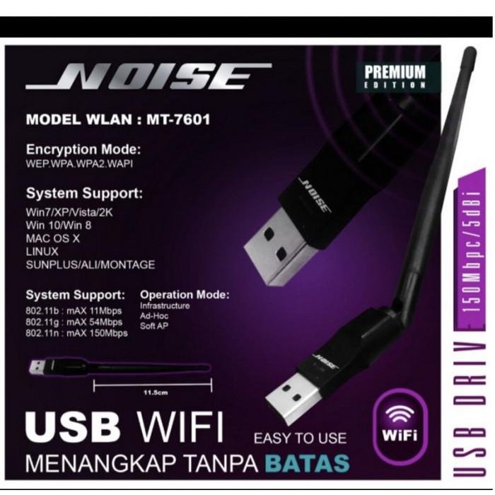 [Allthebest] Wifi Dongle USB Set Top Box DVB T2 STB Noise Antena Luby Internet