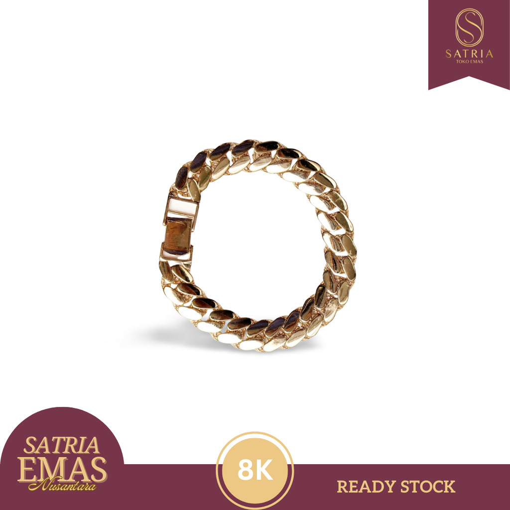 GELANG EMAS RANTAI SISIK NAGA GOLD 8K Satria Emas Nusantara