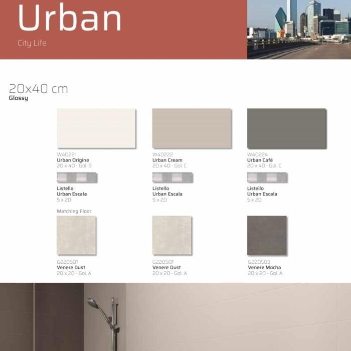 Executive Keramik Dinding Roman 20x40 Urban Origine Cream Cafe KW 1