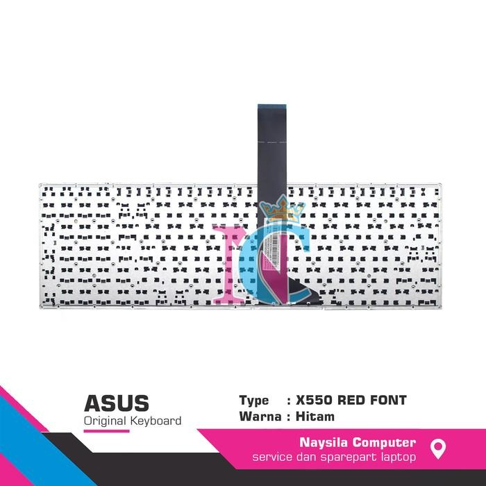 Keyboard Laptop asus X550 X550Z X550VX X550D X550DP Hitam font merah