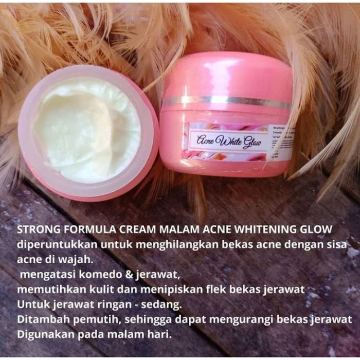 (Expert) FAVORITE Cream malam racikan farmasi ACNE WHITE GLOW PINK (ORIGINAL
