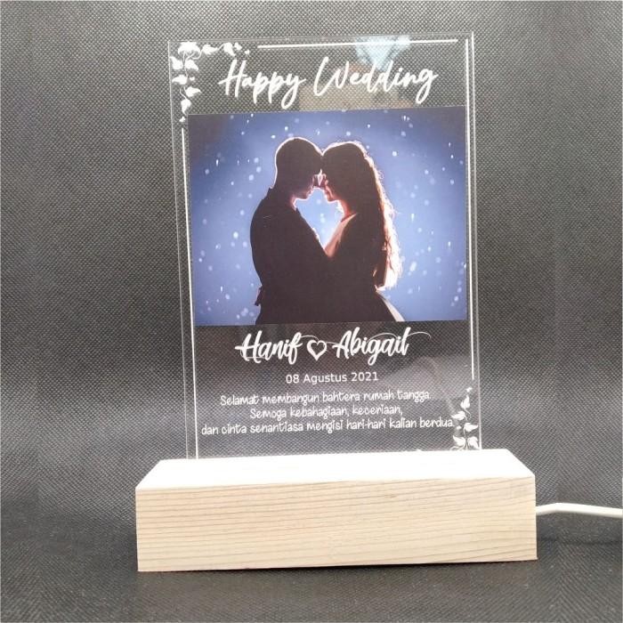 Expert Lampu Tidur Foto Kado Pernikahan Hadiah Wedding 3D LED Akrilik CUSTOM