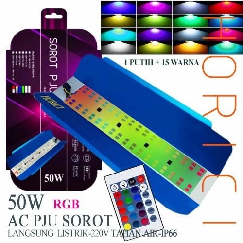 Expert Lampu sorot LED 50watt RGB warna warni + remot