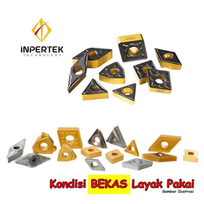 (Expert) Insert DCMT 15 04 BEKAS Mata Bubut DCMT15 Bubut Chip Bubut