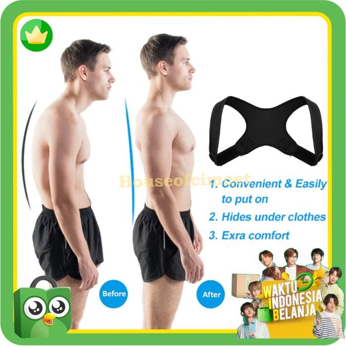 KORSET PENYANGGA PUNGGUNG PRIA WANITA / POSTURE CORRECTOR PRIA WANITA