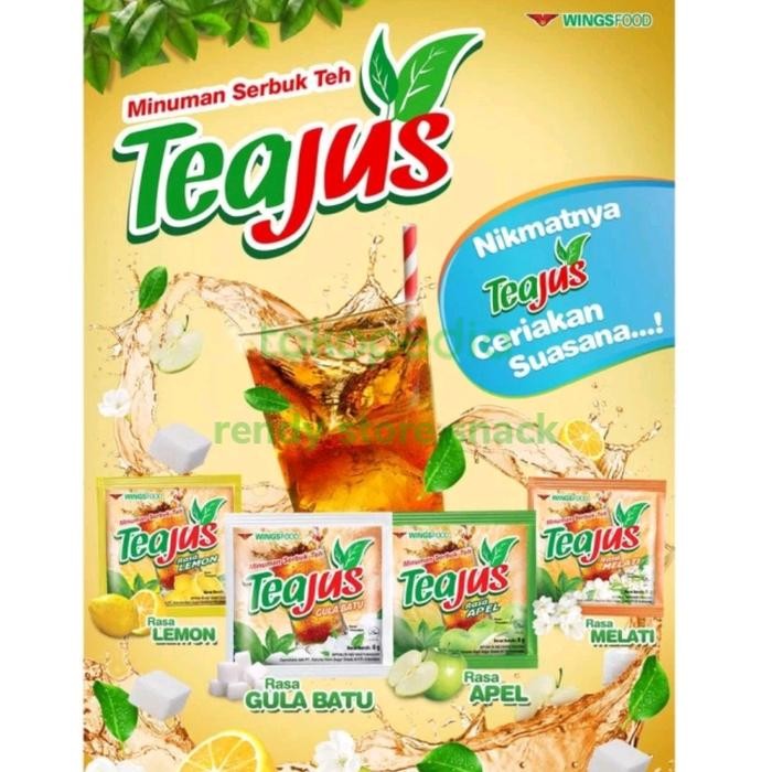 

TeaJus Rasa Gula Batu 1 renceng isi 10 sachet/ Teh tea jus manis bubuk