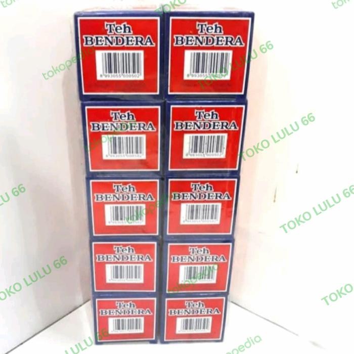 

teh bendera bubuk kotak 50 gram isi 10 pak