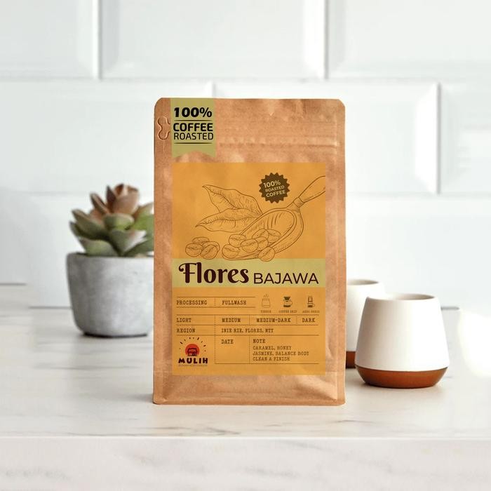 

Kopi Arabika Flores Bajawa Arabica Coffee Bean Biji Bubuk Asli 200 gr