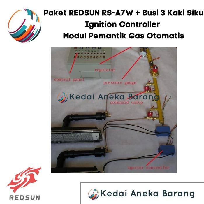 Pemantik Gas Ignition Igniter Controller Kompor Infrared Burner Set