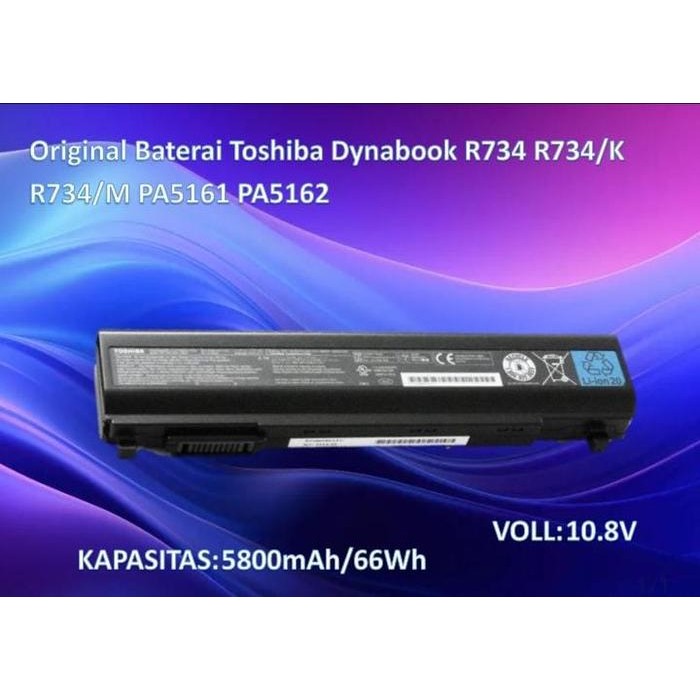 Paling Berkualitas Original Baterai Toshiba Dynabook R734 R734/K R734/M Pa5161 Pa5162