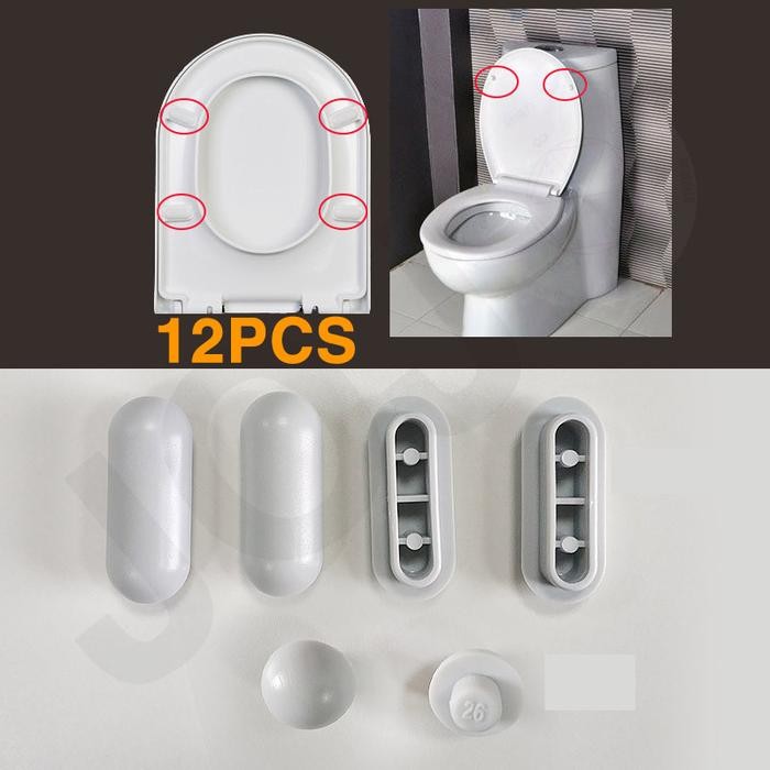 12PCS Alas Toilet Duduk Gasket /Tutup Kloset Duduk/Dudukan Toilet Duduk Pelindung Toilet Duduk