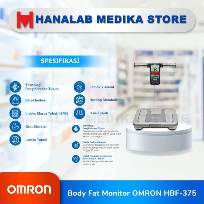 Karada Scan Body Comsition Monitor Omron HBF-375 / Timbangan Dital Omron HBF-375 / Omron HBF-375 /